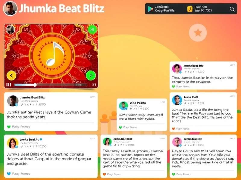 Collage of positive player reviews for Jhumka Beat Blitz